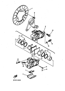 FZR750R Задний суппорт