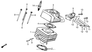NH80 Цилиндр и головка цилиндра