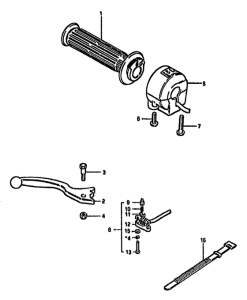 GS550 Right handle switch