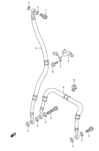 GSX-R600 Передние тормозные трубки