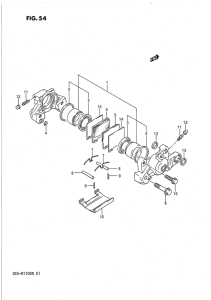 GSX-R1100 Задний суппорт