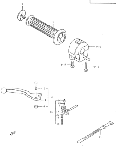 GS550 Right handle switch