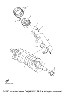 FZ6STC Коленчатый вал и Поршень