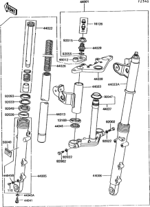 EX305 Передняя вилка