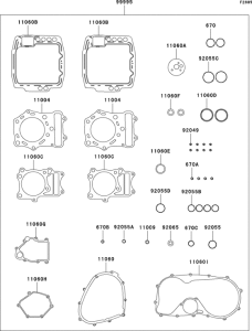 VN800 Комплект прокладок