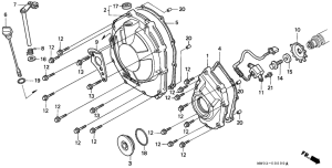  Крышка картера правая