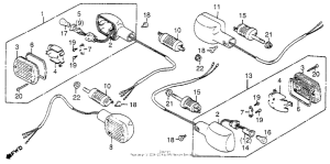 VF1100C Задний фонарь