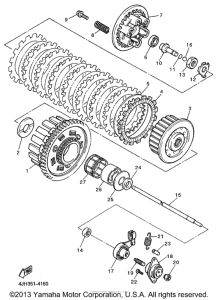 YZF600RHC Сцепление