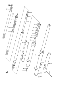 RM80 Вилка передней оси