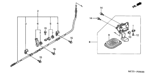 FJS600 Parking brake rod knob