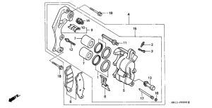 XR600R Передний суппорт