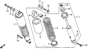 CB450S Задние амортизаторы