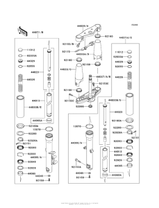 VN900 Передняя вилка