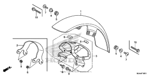 VT750RS Крыло переднее