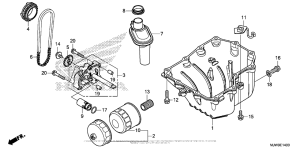 CB500F (ABS) Oil Pan + Oil Pump