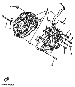 XT225 XT225D Картер двигателя