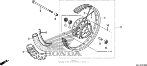 CRF50F Переднее колесо