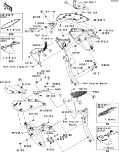 ZR1000 Cowling(center)(dcf / dcfa)