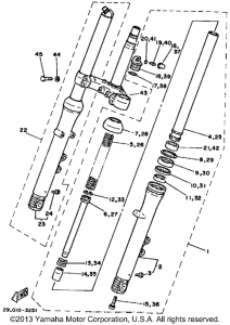 RZ350NC Передняя вилка
