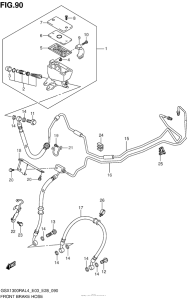 GSX1300R (ABS) Front Brake Hose (Gsx1300Ral4 E33)