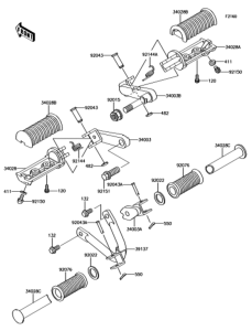 BJ250LGFA フットレスト