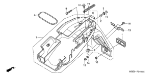 CB600F Заднее крыло