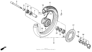 VT600C Переднее колесо