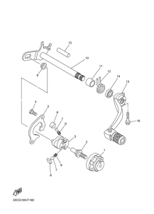 YZ250F Вал переключения