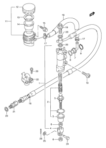 TS125 Задний тормозной цилиндр