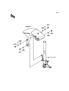 ZX600 Крыло переднее