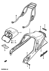 GSX550 Обтекатель сидения
