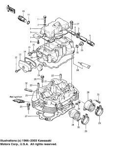 KZ400 Cylinder head / covers