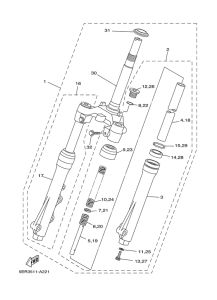 T105SE Передняя вилка