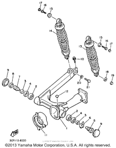 XV1100EC Подвеска задние амортизаторы