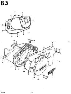 GP100 Crankcase cover ass`y  (v