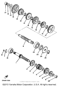 YZ80K Трансмиссия