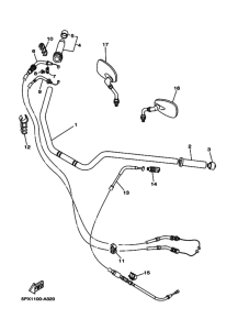 XV1700PC XV17PC XV17PCS Рулевой рычаг и кабель