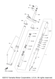 XVS950C Передняя вилка