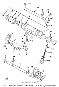 XS850G Shift shaft pedal