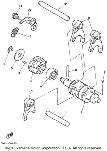 RT180E Shift cam - shift fork