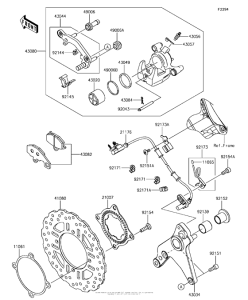ZX1000 Задний тормоз