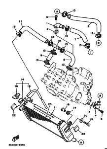TZ250U Радиатор и шланг