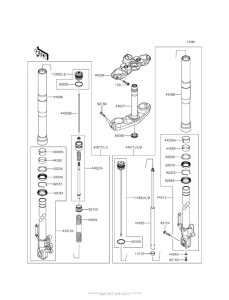KLE650 Передняя вилка
