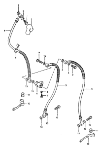 GS550 Передние тормозные трубки