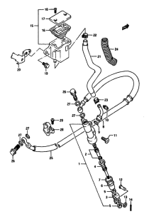 DR650 Задний тормозной цилиндр