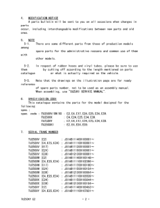 TU250 Catalog preface