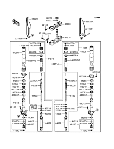 KX125 Передняя вилка