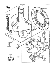 KMX125 Передний тормоз