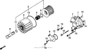 GL1100I Oil filter + water pump cover