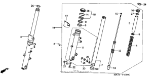 CBR1100XX Передняя вилка